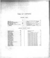 Table of Contents, Lincoln County 1910
